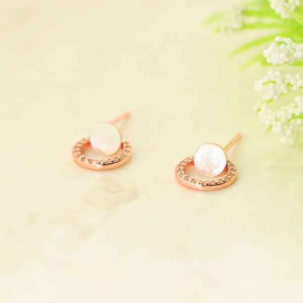 Twain Rhodium & Rose Gold Earrings 1