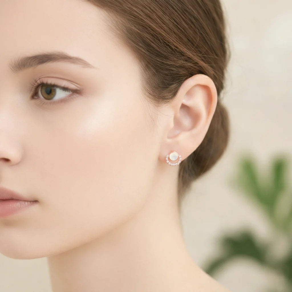 Twain Rhodium & Rose Gold Earrings 8