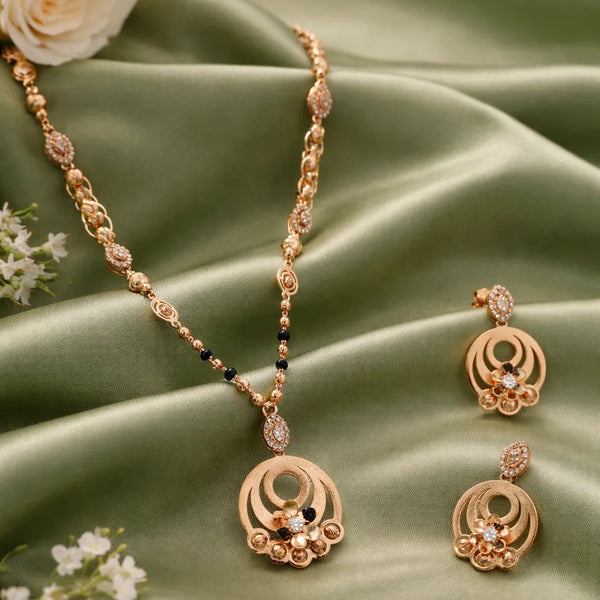 Verve Rose Gold Necklace Set 1