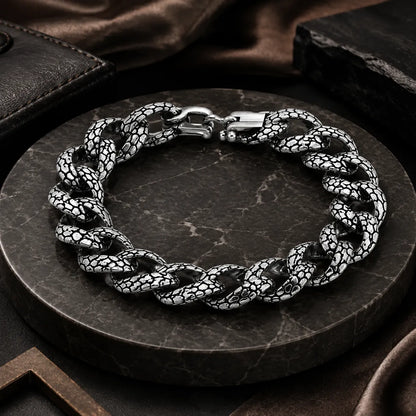 Villain Chunky Oxidised Bracelet for Men 1