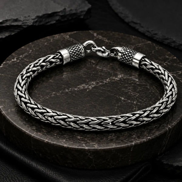 Viper Chunky Oxidised Bracelet for Men 1