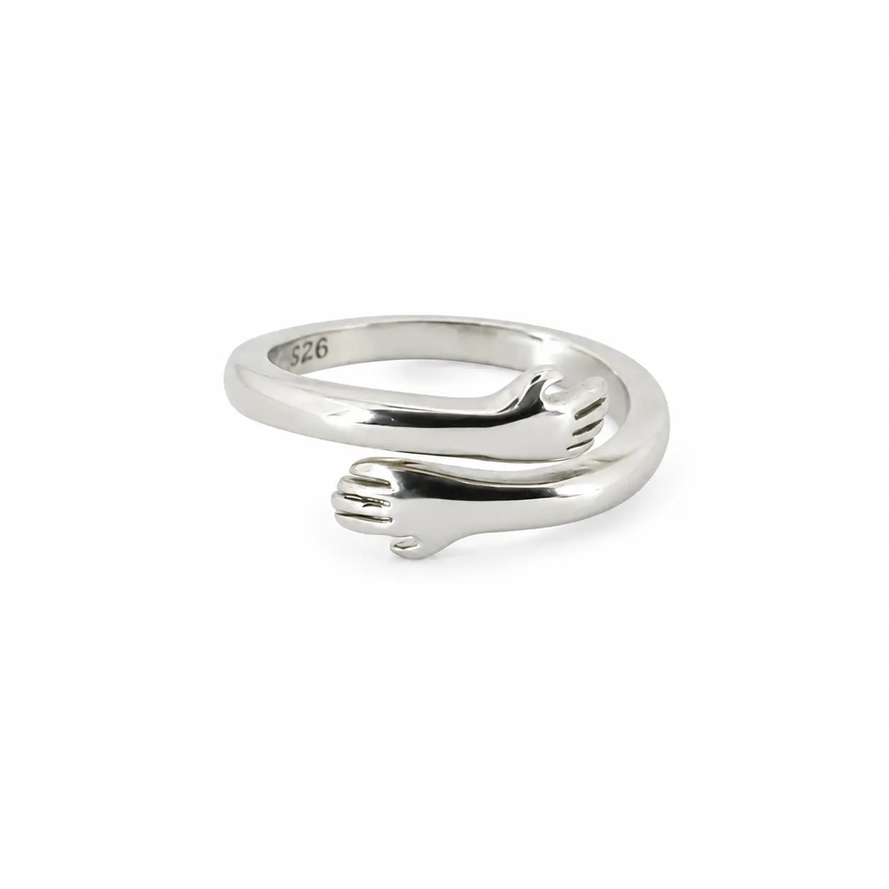 Warmth Adjustable Rhodium Hug Band for Women 3