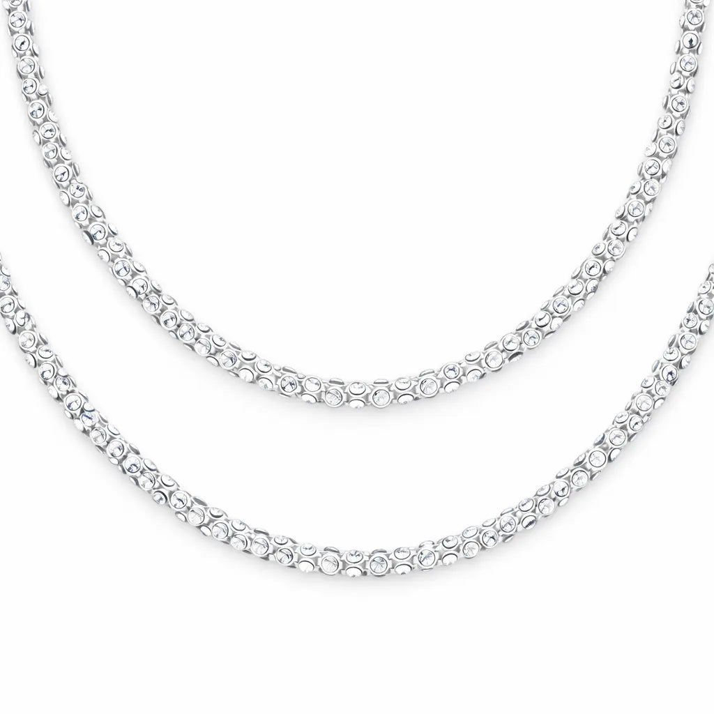 White Starlit Zirconia Minimal Anklet 9