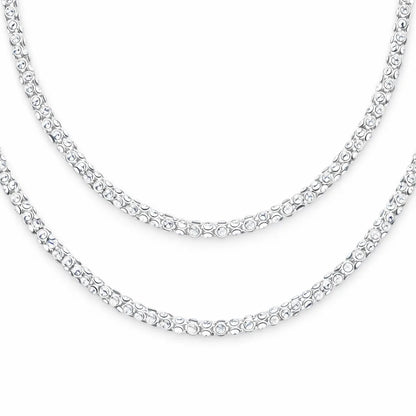 White Starlit Zirconia Minimal Anklet 9