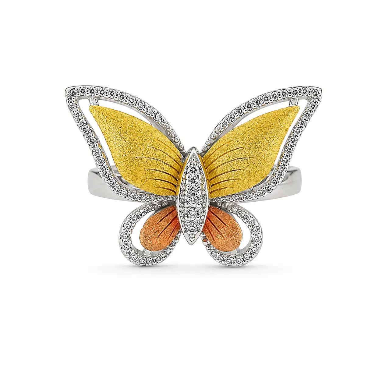 Winged Angel Studded Adjustable Ring for Women 3