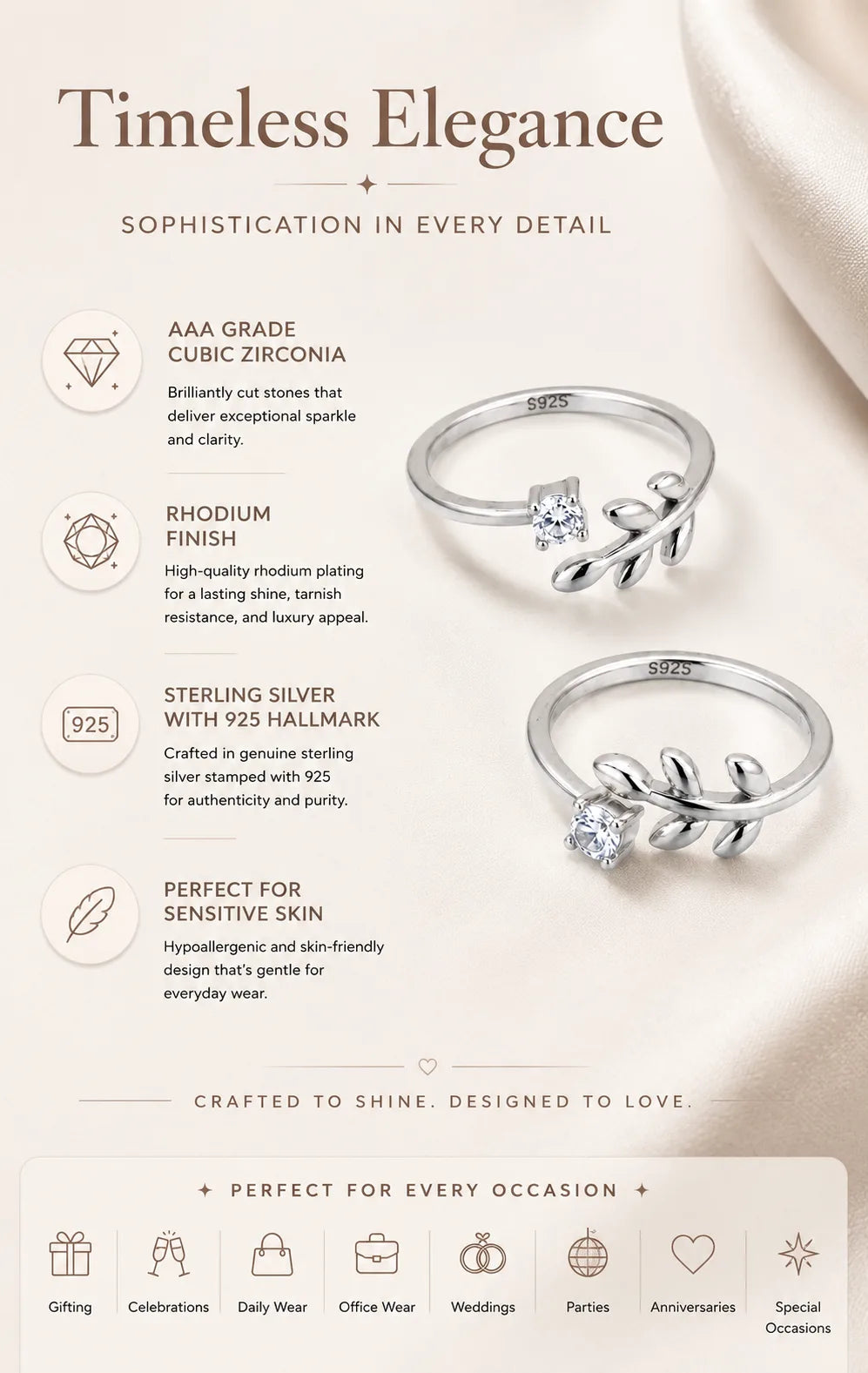 Wraith Rhodium Toe Rings 4