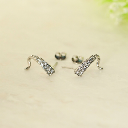 Moondrop Rhodium Earrings