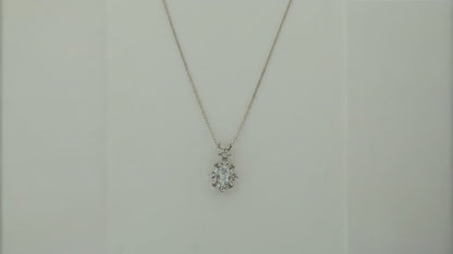 Ensemble White Studded Rhodium Necklace 5