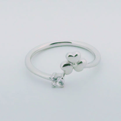 Clover Rhodium Toe Rings