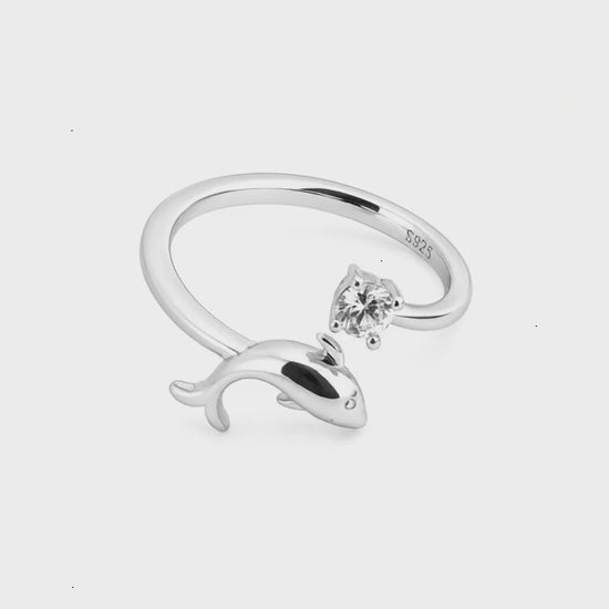 Dolphin Rhodium Toe Rings 5