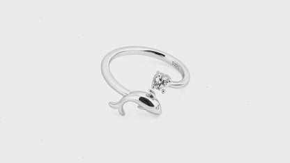 Dolphin Rhodium Toe Rings 5