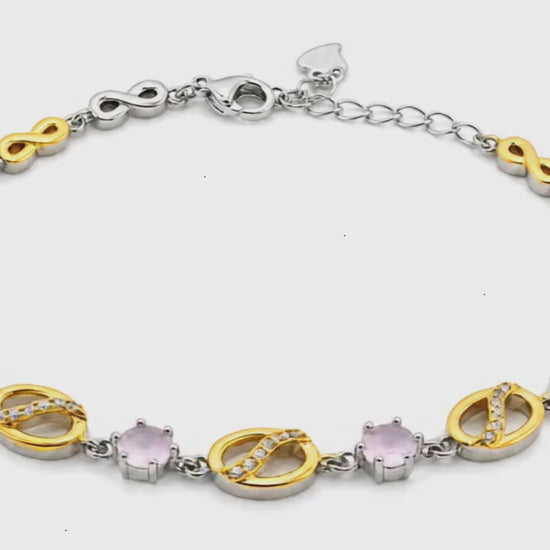 Golden Sheen Gold Plated & Rhodium Bracelet for Women 5