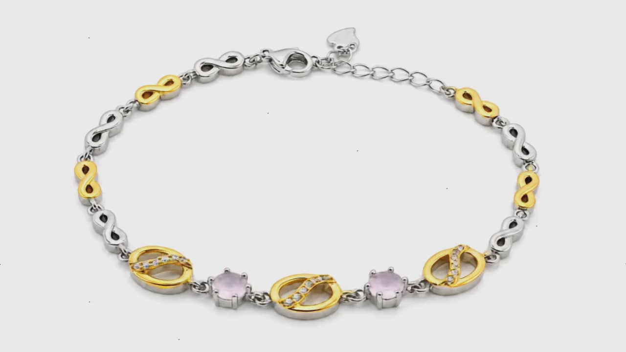 Golden Sheen Gold Plated & Rhodium Bracelet for Women 5