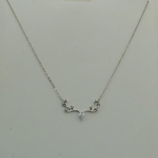 Doe-Eyed Rhodium Necklace 5