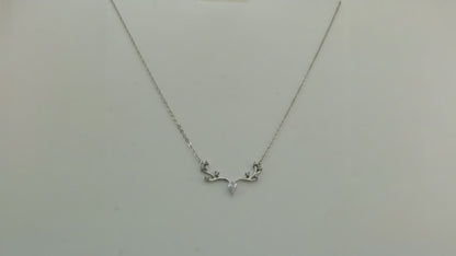 Doe-Eyed Rhodium Necklace 5