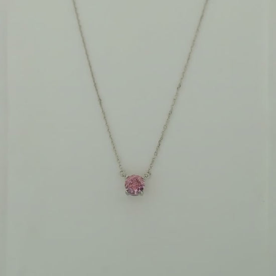 Expression Sakura Studded Rhodium Necklace 5