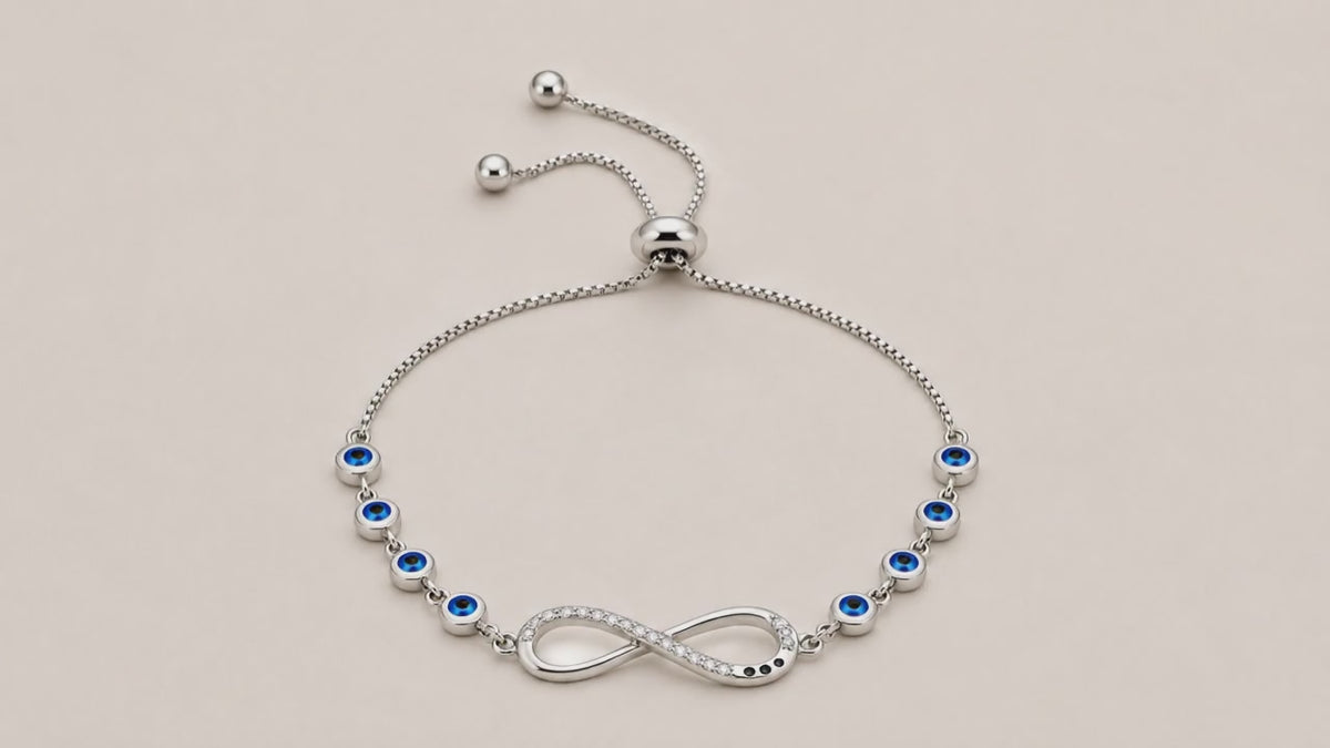 Foster Studded Adjustable Evil Eye Bracelet 5