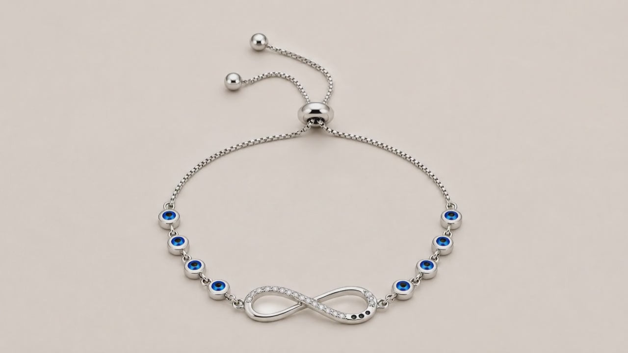 Foster Studded Adjustable Evil Eye Bracelet 5