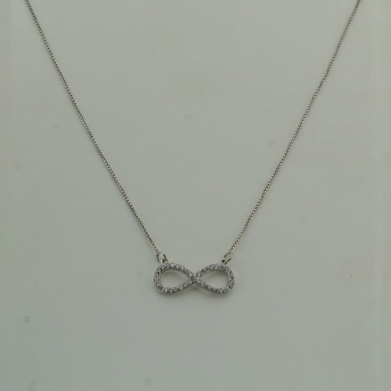 Forevermore Studded Rhodium Necklace 5