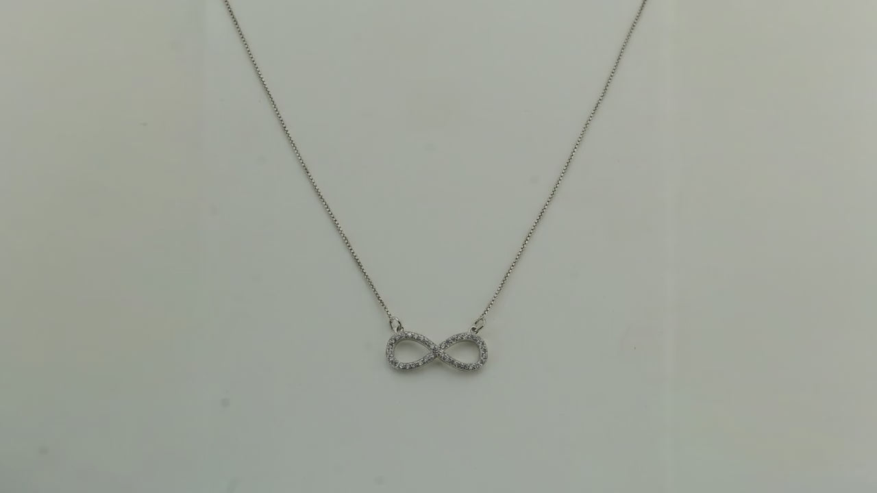 Forevermore Studded Rhodium Necklace 5