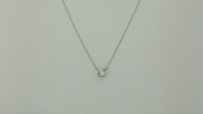 Expression White Studded Rhodium Necklace 5