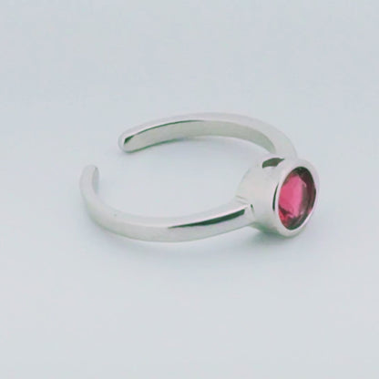 Red Singularity Rhodium Toe Rings