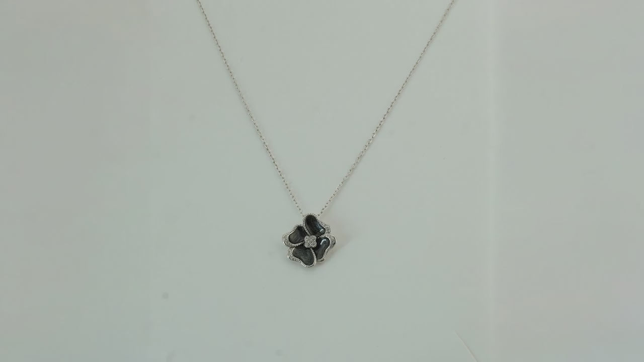 Devil's Rose Rhodium Necklace 5
