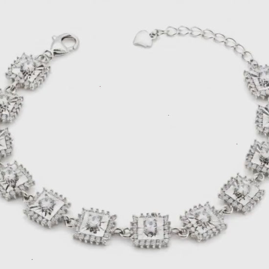 Constellations Studded Rhodium Bracelet for Women 5