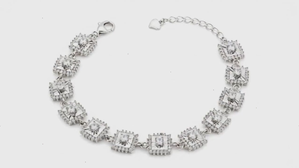 Constellations Studded Rhodium Bracelet for Women 5
