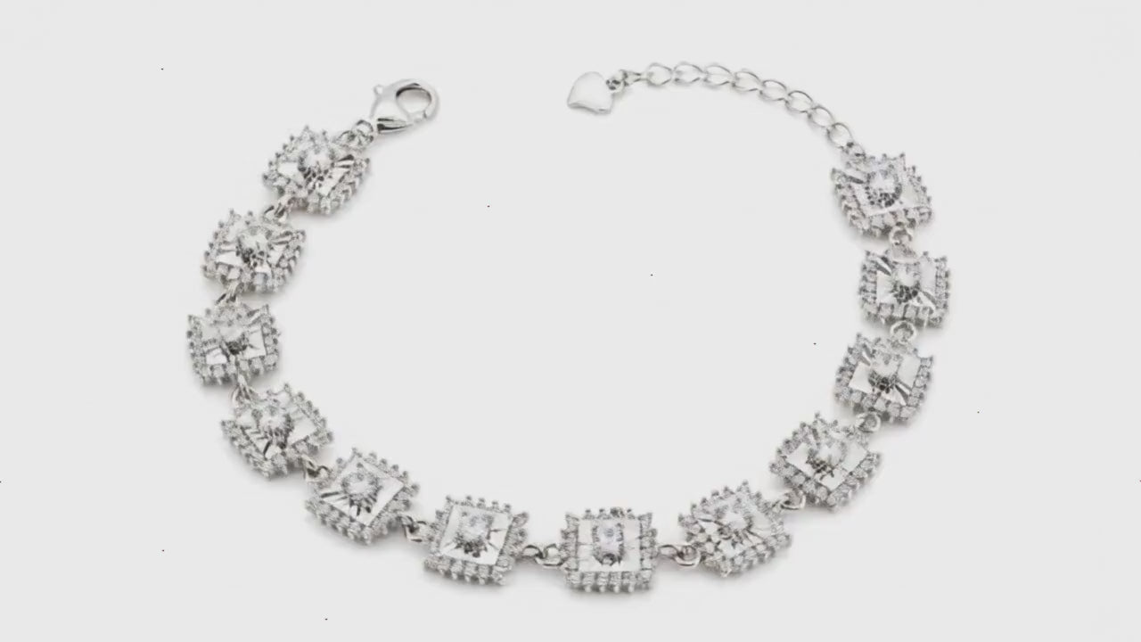 Constellations Studded Rhodium Bracelet for Women 5