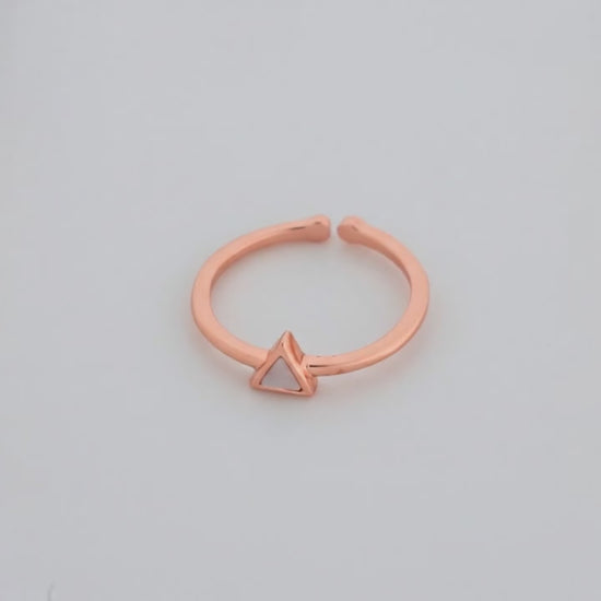 Angular Rose Gold Toe Rings 5
