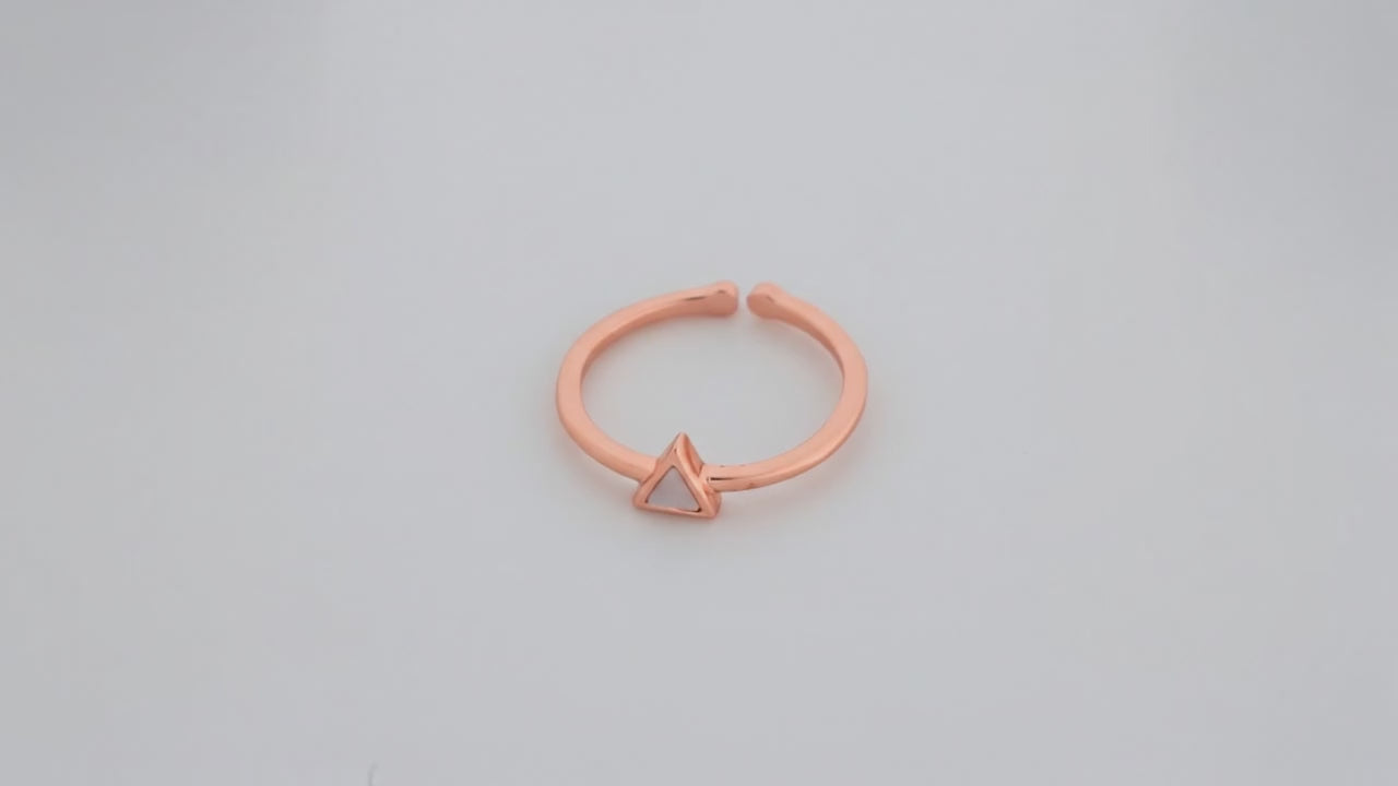 Angular Rose Gold Toe Rings 5