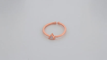 Angular Rose Gold Toe Rings 5