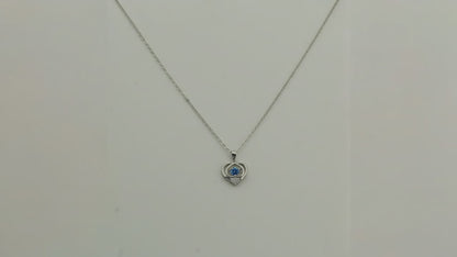 Radiant Heart Rhodium Necklace 5