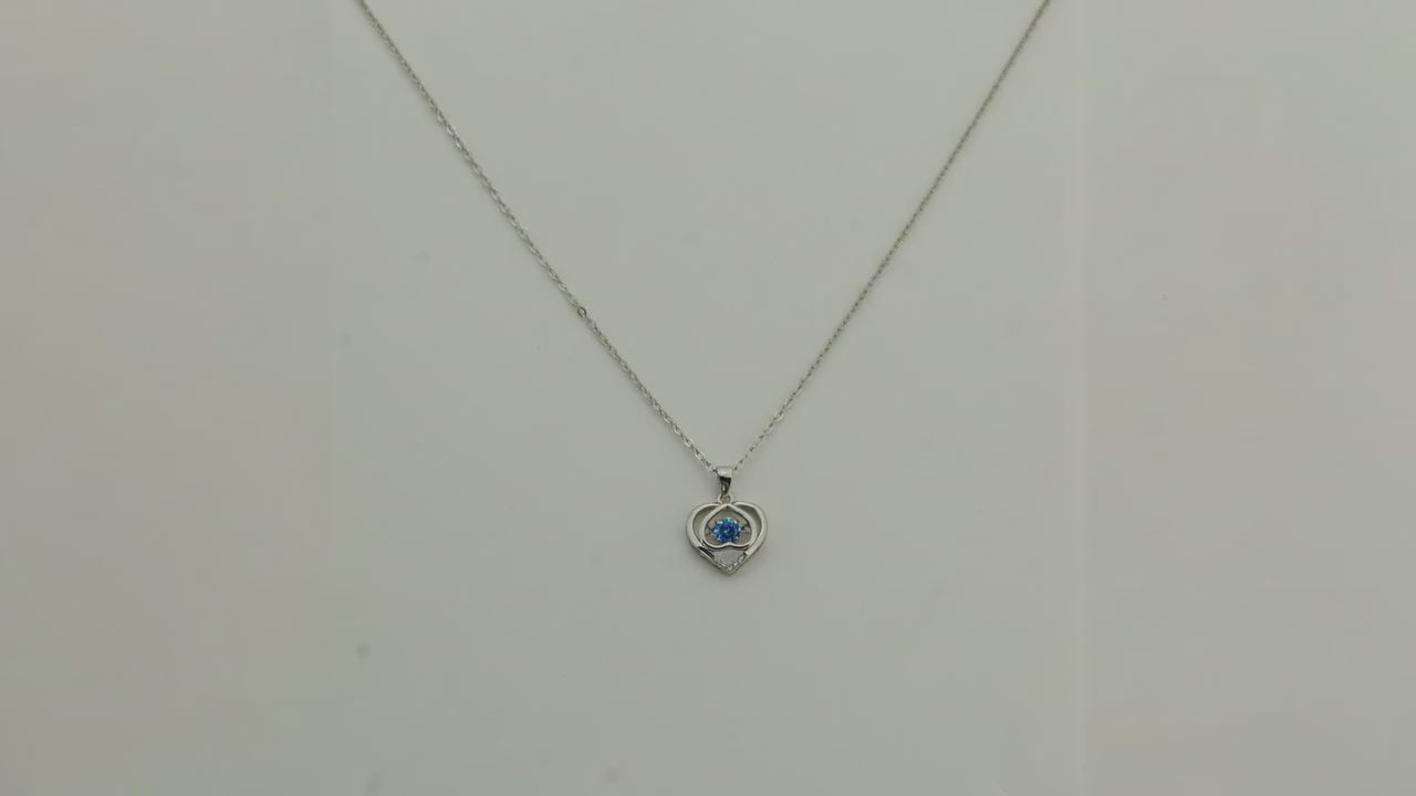 Radiant Heart Rhodium Necklace 5