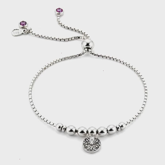 Her Medallion Silver Bracelet for Women 5