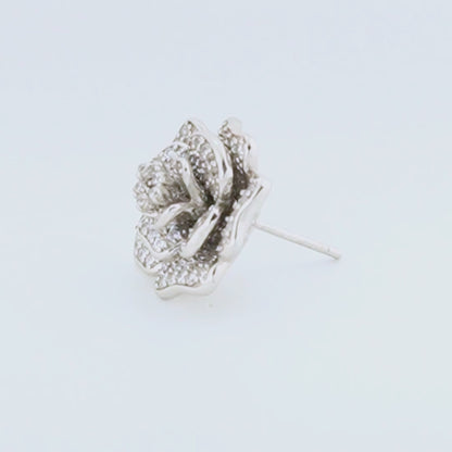 Bloom Rhodium Earrings