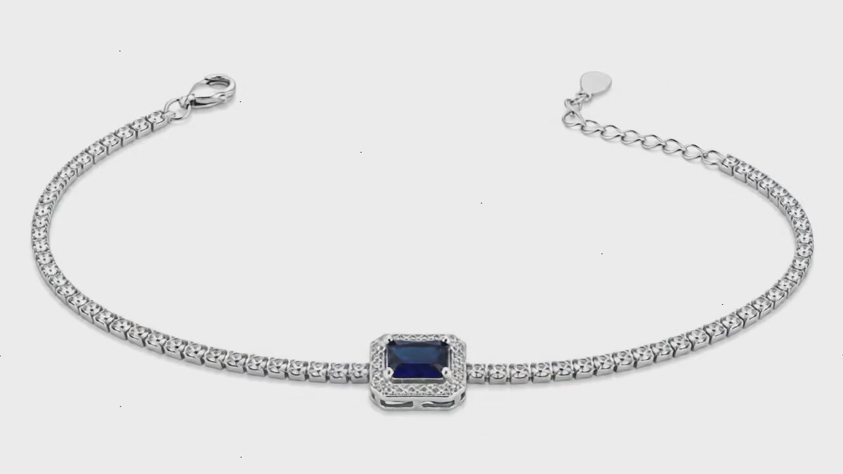 Pure Grace Studded Rhodium Bracelet for Women 5