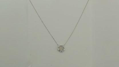 Moonface Rhodium Necklace 5