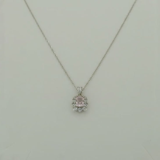 Affinity Blush Studded Rhodium Necklace 5