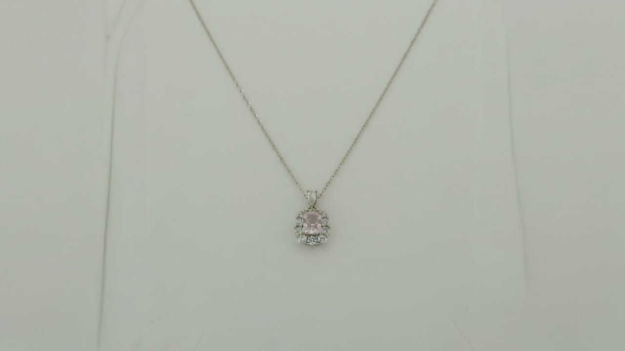 Affinity Blush Studded Rhodium Necklace 5