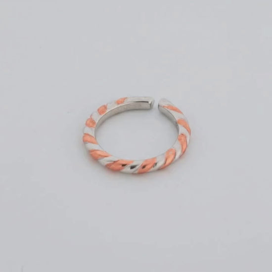 Braids Rose Gold + Rhodium Toe Rings 5