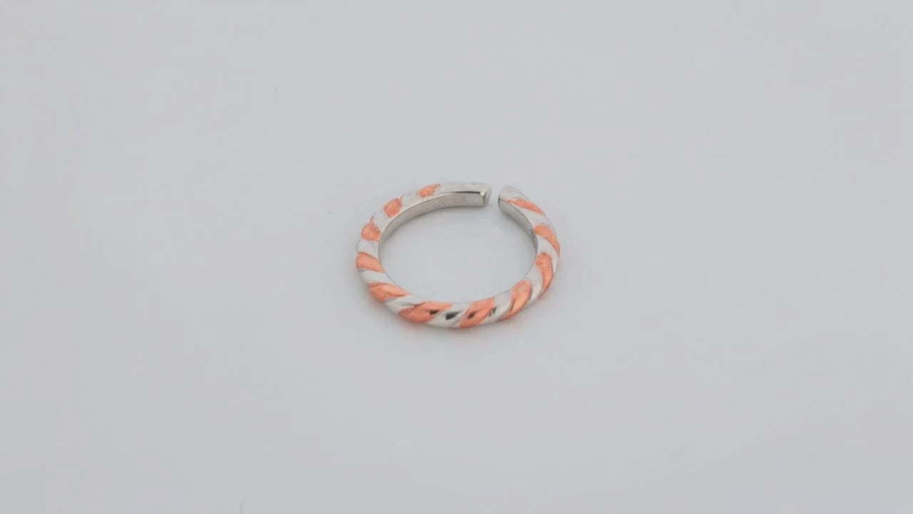 Braids Rose Gold + Rhodium Toe Rings 5