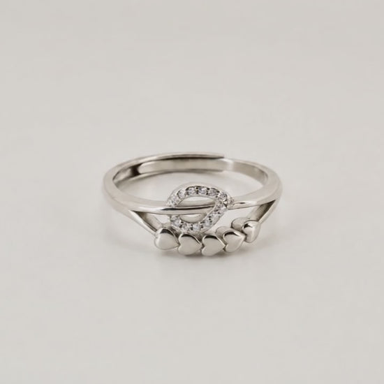 Loveleaf Studded Adjustable Ring for Women 5