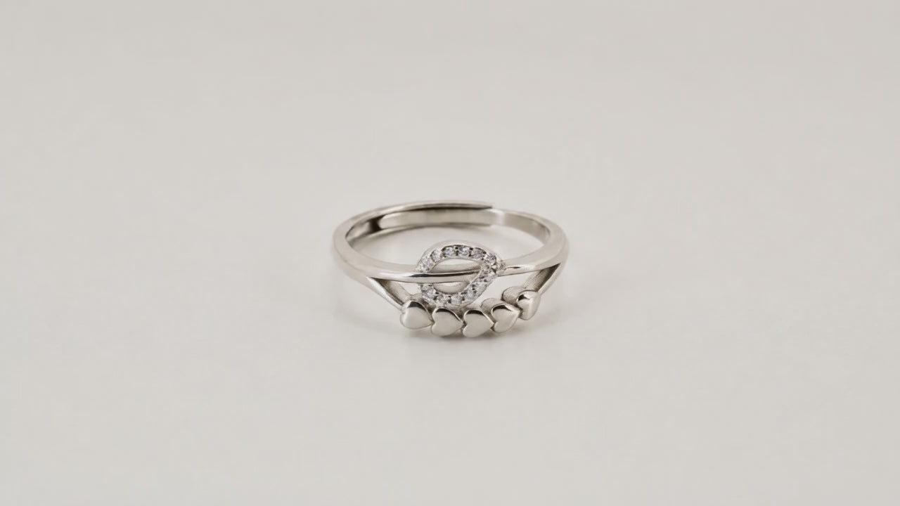 Loveleaf Studded Adjustable Ring for Women 5