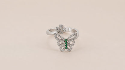 Follow Me Studded Adjustable Fidget Ring for Women 5