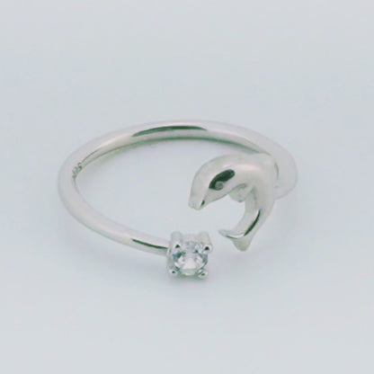 Dolphin Rhodium Toe Rings
