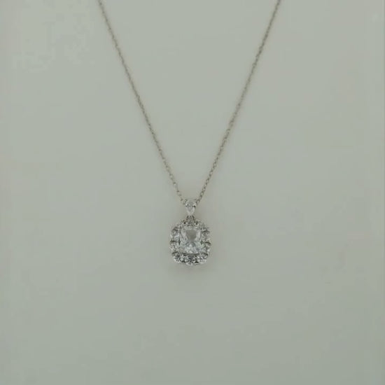 Affinity White Studded Rhodium Necklace 5