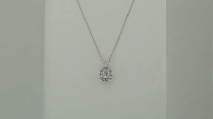 Affinity White Studded Rhodium Necklace 5