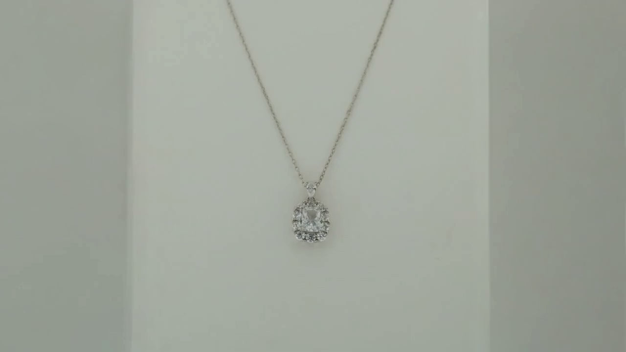 Affinity White Studded Rhodium Necklace 5